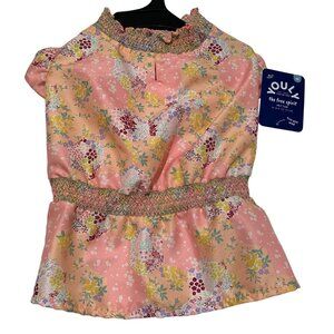 Youly Floral Smock Pet Top M 16-18 In Lightweight Stretchy Pink The Free‎ Spirit